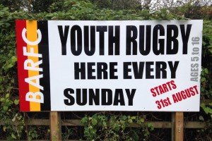 Youth Rugby starts 31st August.