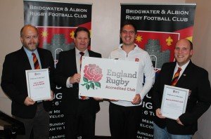 England Rugby Accreditation Honours at Bridgwater & Albion RFC
