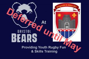 Bristol Bears Youth Day @ BARFC on Sunday Postponed