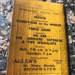 1920 Programme Bridgwater and Albion Rugby Club