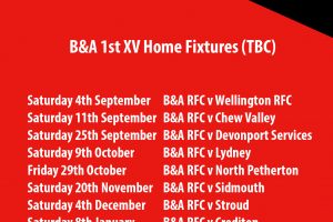 1st XV Home Fixtures