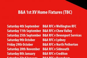 Home Fixtures for 1st XV for Bridgwater and Albion RFC