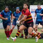 Stuart Heal on the pitch at Bridgwater and Albion RFC