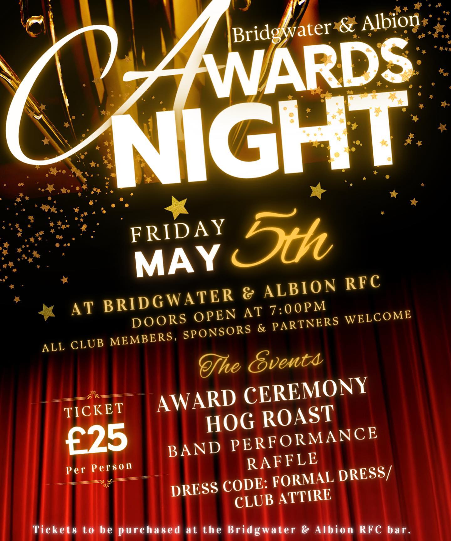 awards evening at Bridgwater & Albion RFC