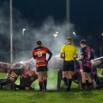 the heat of the night at Bridgwater & Albion RFC cup night game