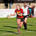 Sophie playing for Bridgwater & Albion RFC ladies