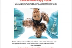 If you think something needs doing at the club – Volunteer to do it!